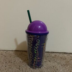 Starbucks Iridescent Frappuccino Tumbler Cup 16oz Cold Cup Purple Dome 8 in 2016